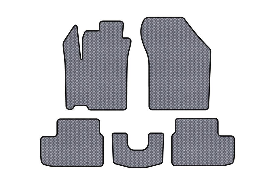 Opel Agila 2007–2015 Carsuit gumijas salona paklājiņi (HB, pelēki) Image
