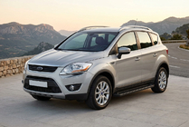 Ford Kuga 2008–2013 Sānu sliekšņi Allmond Black (2 gab., alumīnijs) foto 1