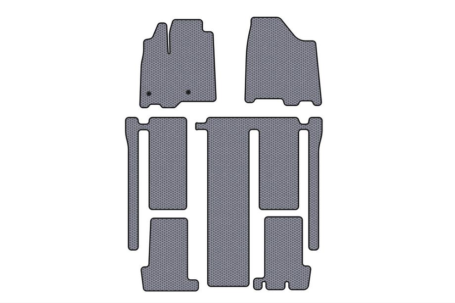 Toyota Sienna 2010–2020 Gumijas paklājiņi Carsuit (3 rindas, pelēki) Image