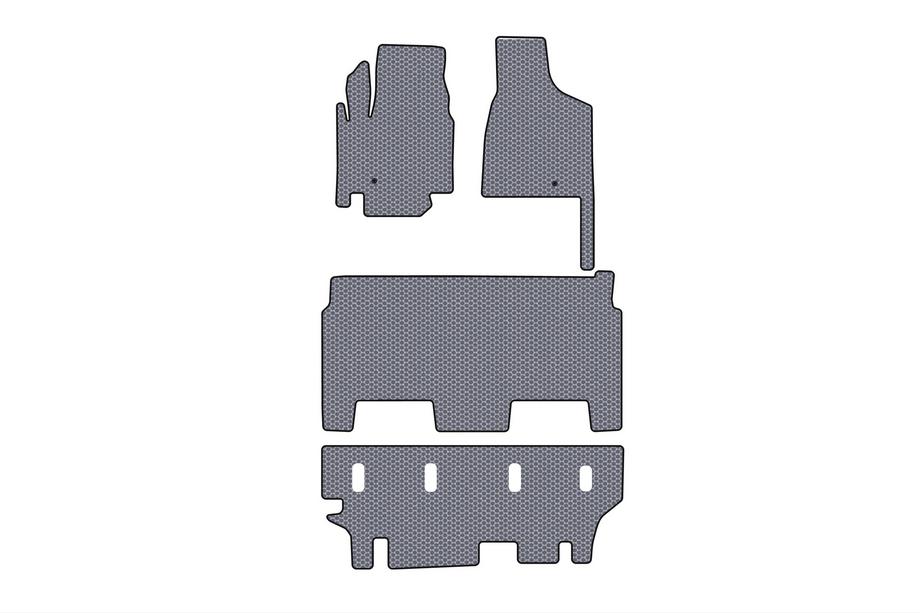Dodge Grand Caravan V 2008–2020 Gumijas paklājiņi Carsuit (2008-2020, 3 rindas, 8-vietīgs/SXT komplektācija, pelēki) Image