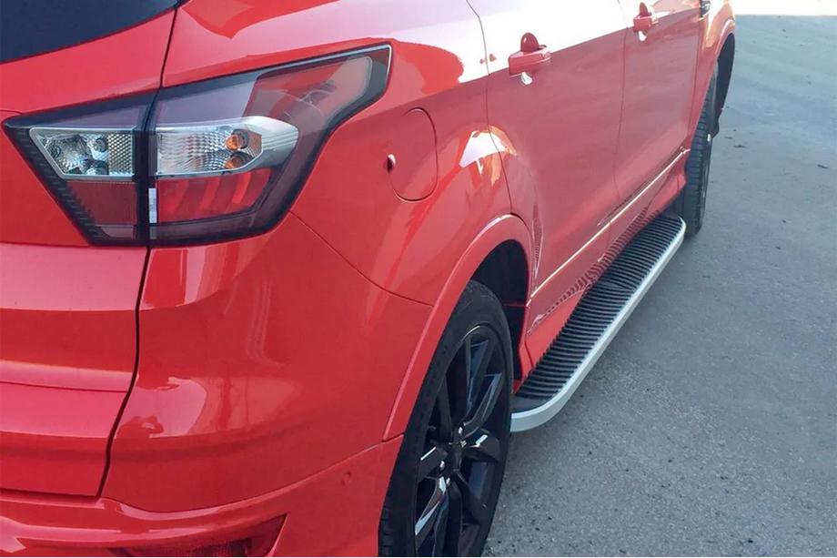 Ford Kuga/Escape 2013–2019 Sānu sliekšņi Tayga Grey (2 gab., alumīnijs) Ar krāsotām durvju plāksnēm Foto 12