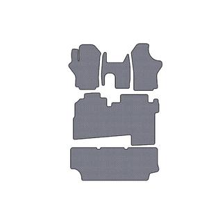 Gumijas salona paklāji Carsuit (2004-2007, 3 rindas, 8-vietīgs, pelēks) Hyundai H200, H1, Starex 1998–2007 foto 1