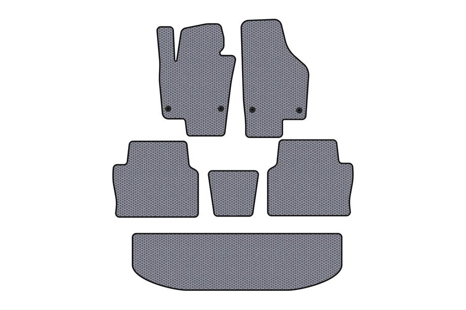 Seat Alhambra 2010– Gumijas paklājiņi Carsuit (3 rindas, pelēki) Image