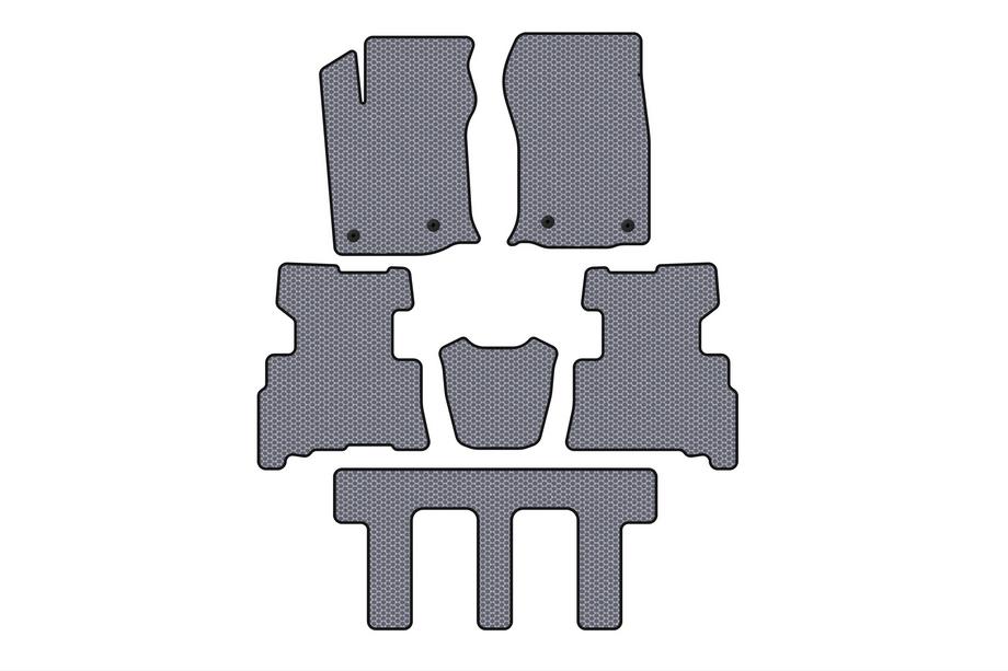 Toyota 4Runner 2009–2024 Gumijas paklājiņi Carsuit (3 rindas, 2014-2024, 7-vietīgs, pelēks) Foto 1