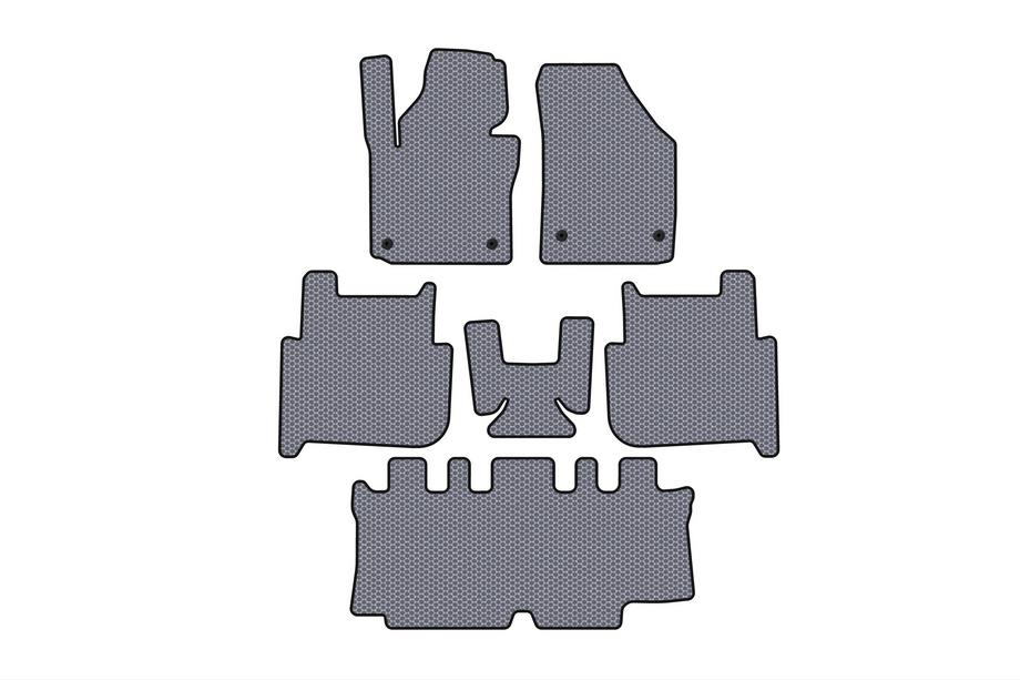 Volkswagen Touran 2003–2010 Gumijas salona paklājiņi Carsuit (3 rindas, 2006-2010, 7-vietīgs, pelēks) Image