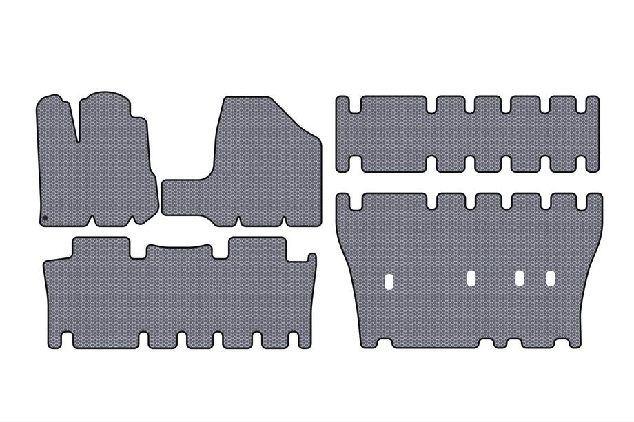 Toyota Sienna 2003–2009 Gumijas paklājiņi Carsuit (3 rindas, pelēki) Image
