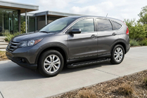 Honda CRV 2012–2016 Sānu sliekšņi Allmond Black (2 gab., alumīnijs) foto 1