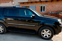 Honda Pilot 2008–2015 Sānu pakāpieni Allmond Black (2 gab., alumīnijs) foto 3