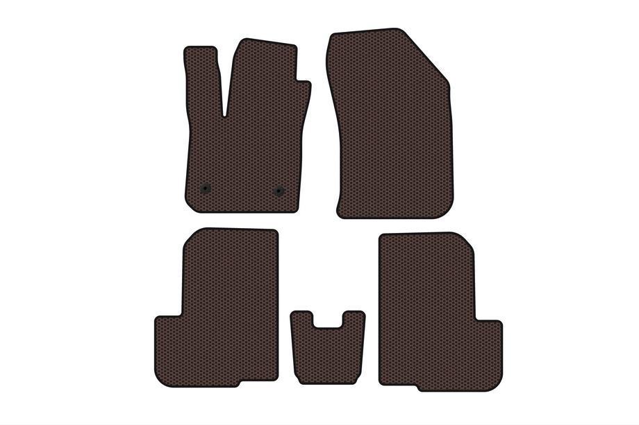 Dacia Lodgy 2012–2022 Carsuit gumijas salona paklājiņi (2 rindas, 7 vietīgs, brūns) Image