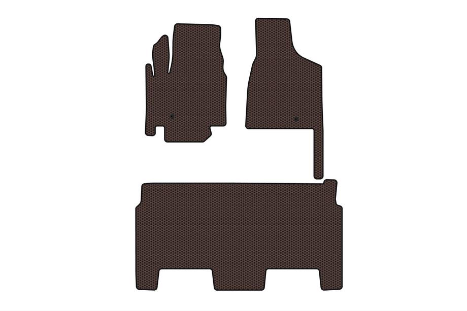 Dodge Grand Caravan V 2008–2020 Gumijas paklājiņi Carsuit (2008-2020, 2 rindas, 8-vietīgs/SXT komplektācija, brūns) Image