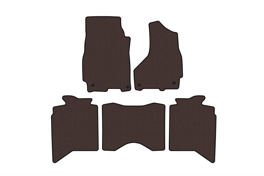 Dodge RAM (DS/DJ/D2) 2009–2024 Gumijas paklājiņi Carsuit (2013+, 5-vietīgs, brūns) Image