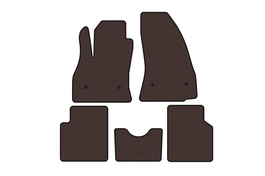 Fiat 500/500L 2013–2022 Carsuit gumijas salona paklājiņi (500L, brūni) Image