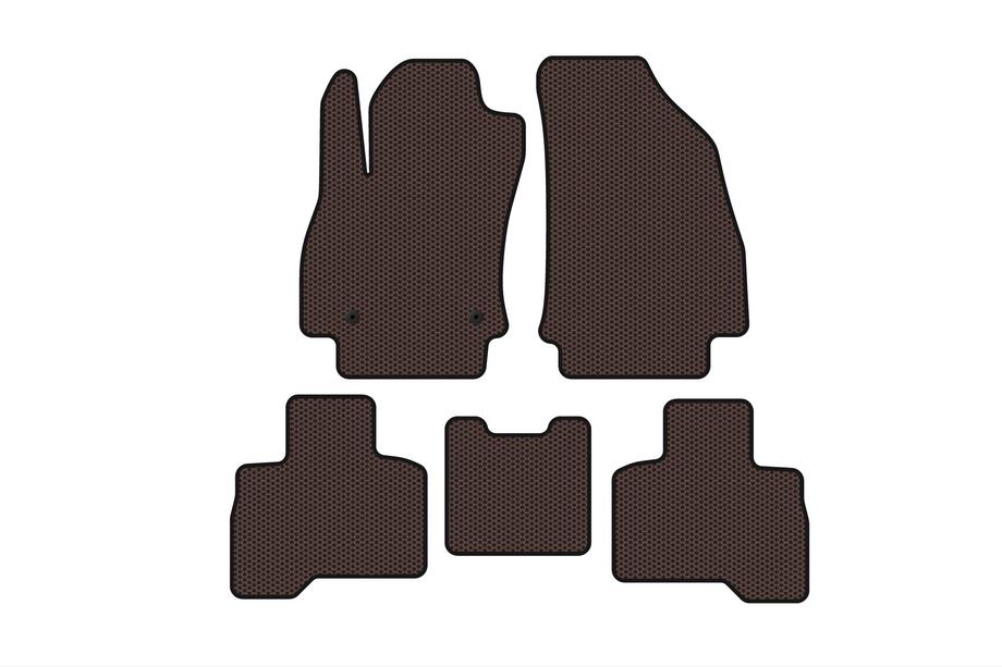Fiat Fiorino/Qubo 2008–2024 Carsuit gumijas salona paklājiņi (Qubo 2008-2016, brūni) Image