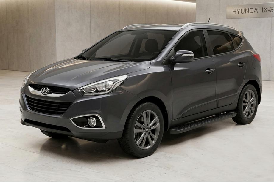 Hyundai IX-35 2010–2015 Sānu sliekšņi Allmond Black (2 gab., alumīnijs) Image