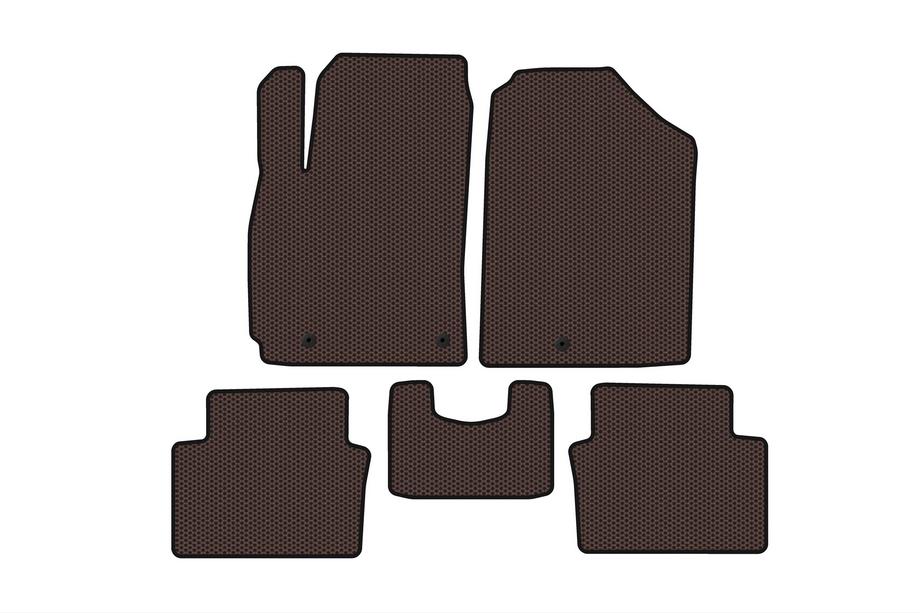 Hyundai Veloster 2018–2022 Carsuit gumijas salona paklājiņi (Coupe, brūni) Foto 1