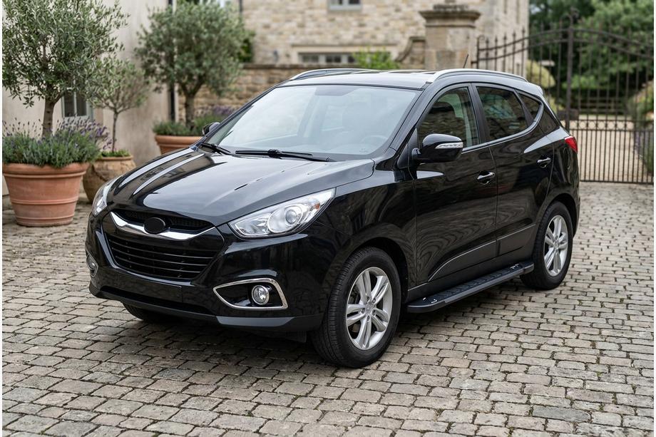 Hyundai IX-35 2010–2015 Sānu sliekšņi RedLine Black (2 gab., alumīnijs) Image