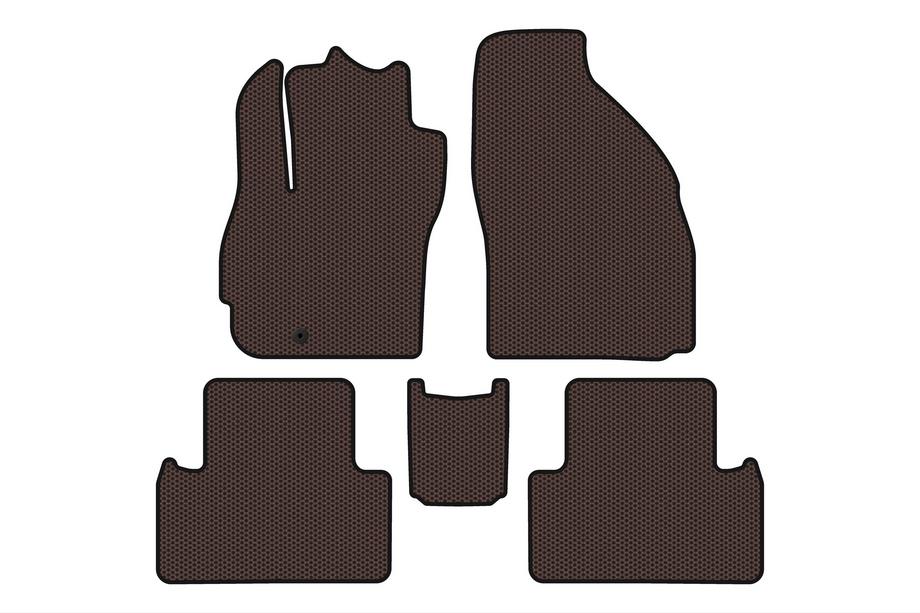 Mazda 5 2005–2009 Carsuit gumijas salona paklājiņi (2 rindas, 7 vietīgs, brūns) Image