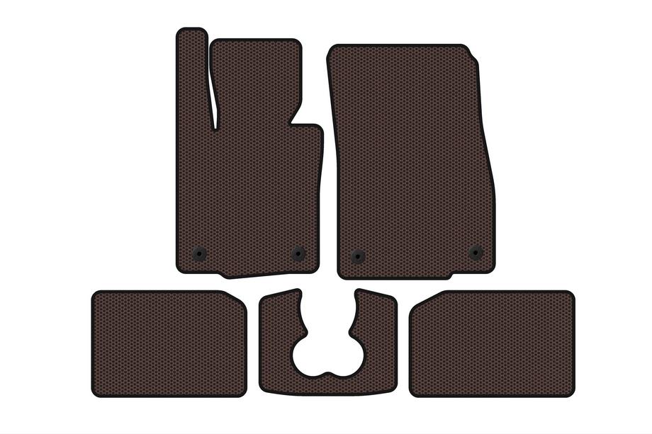 Mini Cooper F55/56/57 2014–2023 Gumijas paklājiņi Carsuit (S F55, 5 durvju, brūni) Image