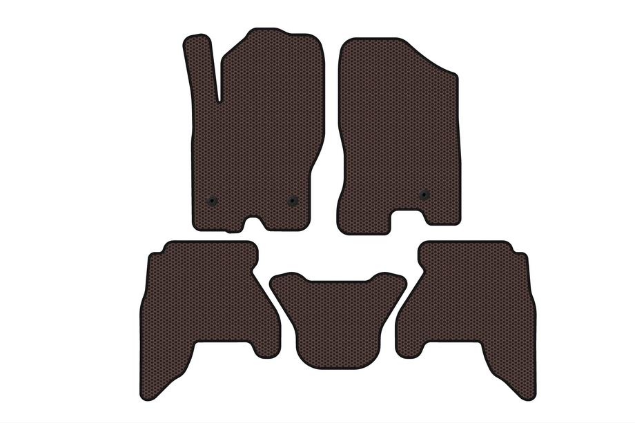 Nissan Pathfinder R51 2005–2014 Gumijas salona paklājiņi Carsuit V1 (2 rindas, brūni, 2010-2014) Image