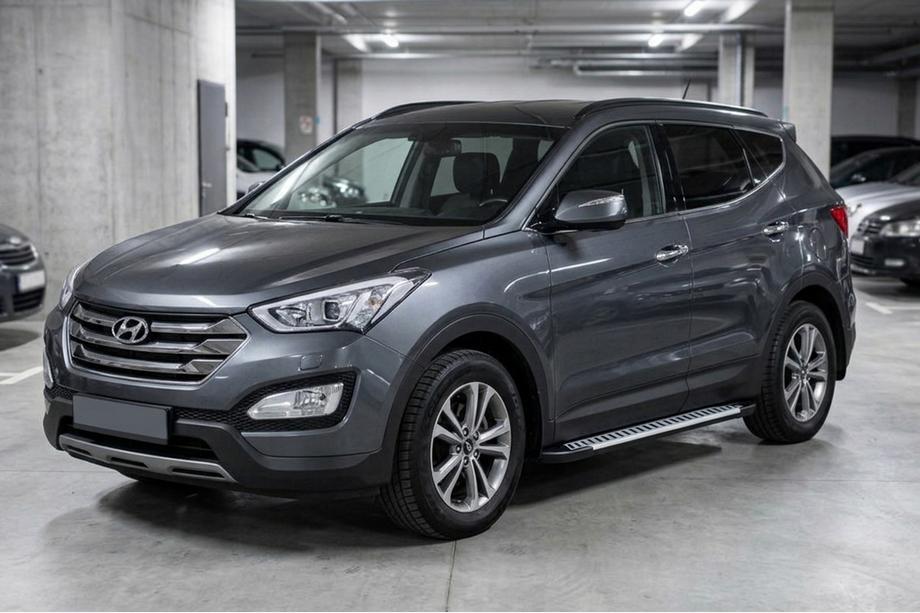 Hyundai Santa Fe 3 2012–2018 Sānu sliekšņi Line (2 gab., alumīnijs) Image