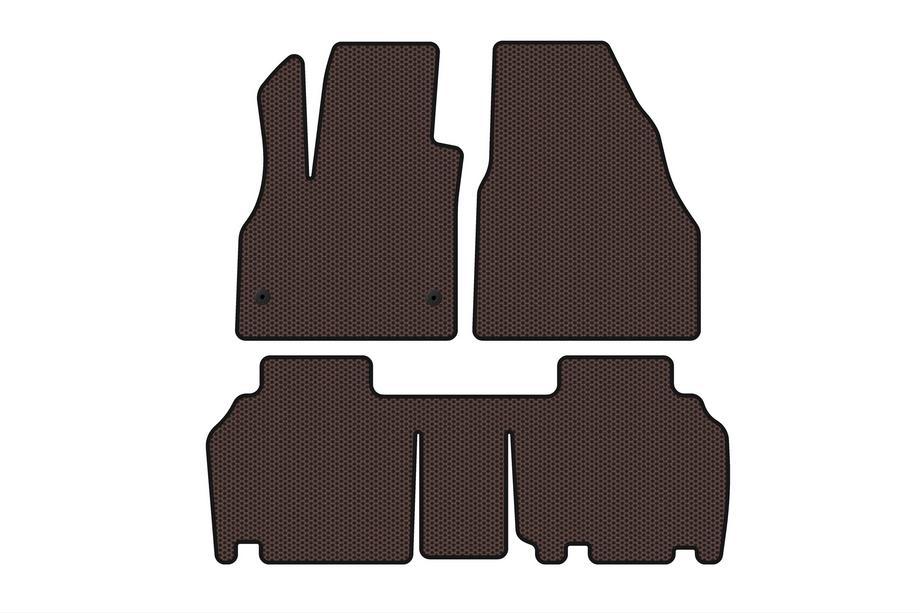 Renault Kangoo 2008–2020 Carsuit gumijas paklāji (2 rindas, 5 durvju/7 vietu, brūni) Image
