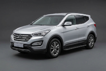 Hyundai Santa Fe 3 2012–2018 Sānu pakāpieni Bosphorus Black (2 gab., alumīnijs) foto 1