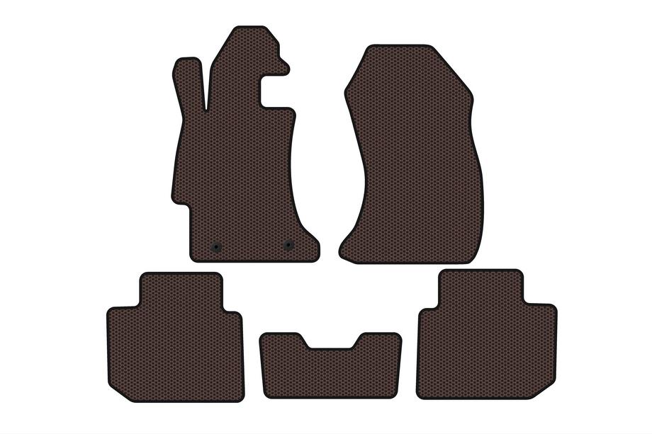 Subaru Impreza 2011–2016 Gumijas salona paklājiņi Carsuit (SD, brūni) Image