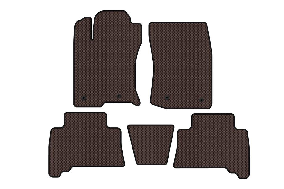 Toyota 4Runner 2009–2024 Gumijas paklājiņi Carsuit (2009-2014, brūni) Foto 1
