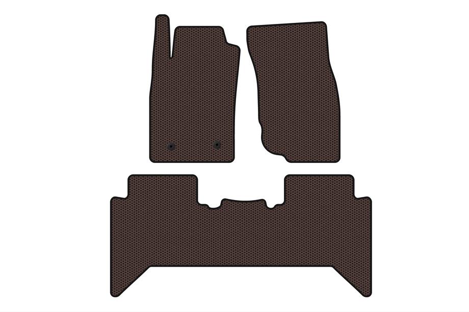 Toyota Hilux 2006–2015 Gumijas salona paklājiņi Carsuit V2 (Brūni) Image