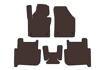 Volkswagen Touran 2003–2010 Gumijas paklājiņi Carsuit (2 rindas, 2006-2010, 7-vietīgs, brūns) foto 1