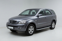 Kia Sorento I BL 2002–2009 Sānu pakāpieni Tayga Grey (2 gab., alumīnijs) foto 1