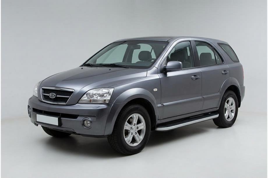 Kia Sorento I BL 2002–2009 Sānu pakāpieni Tayga Grey (2 gab., alumīnijs) Image