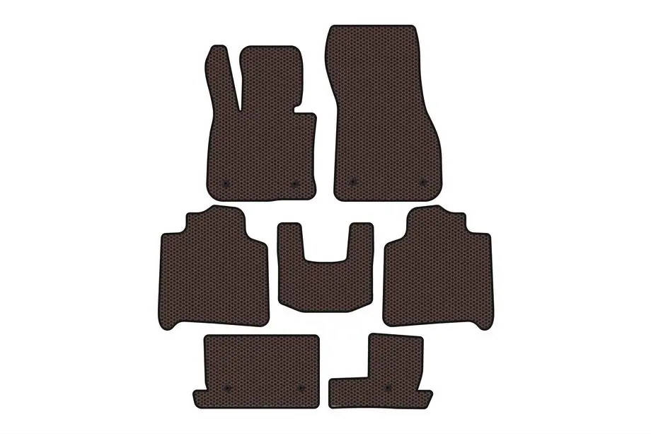 BMW 2. sērija Active Tourer F45/F46 2014–2021 Carsuit gumijas salona paklāji (F46, 3 rindas, brūni) Image