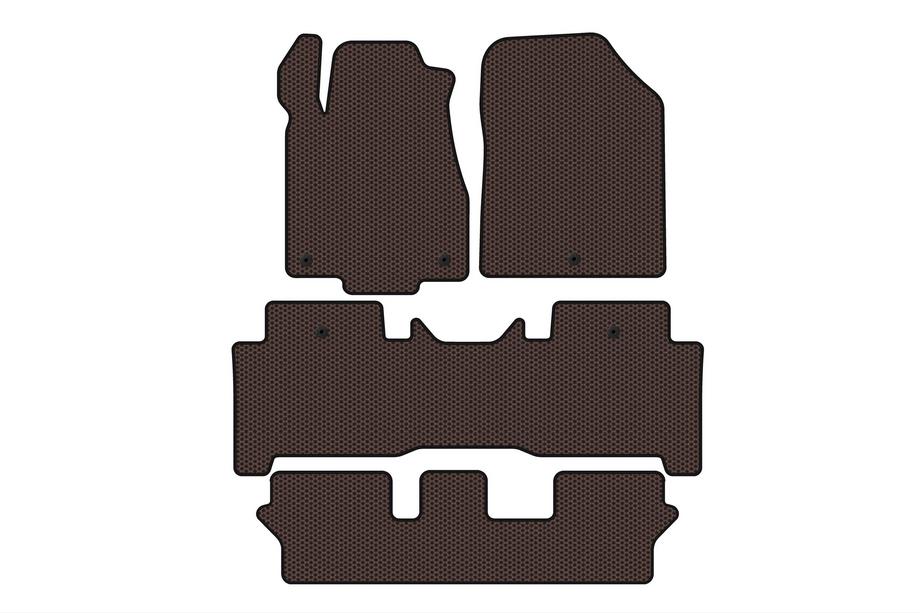 Acura MDX 2007–2013 Carsuit gumijas paklāji salonam (3 rindas, brūni) Image