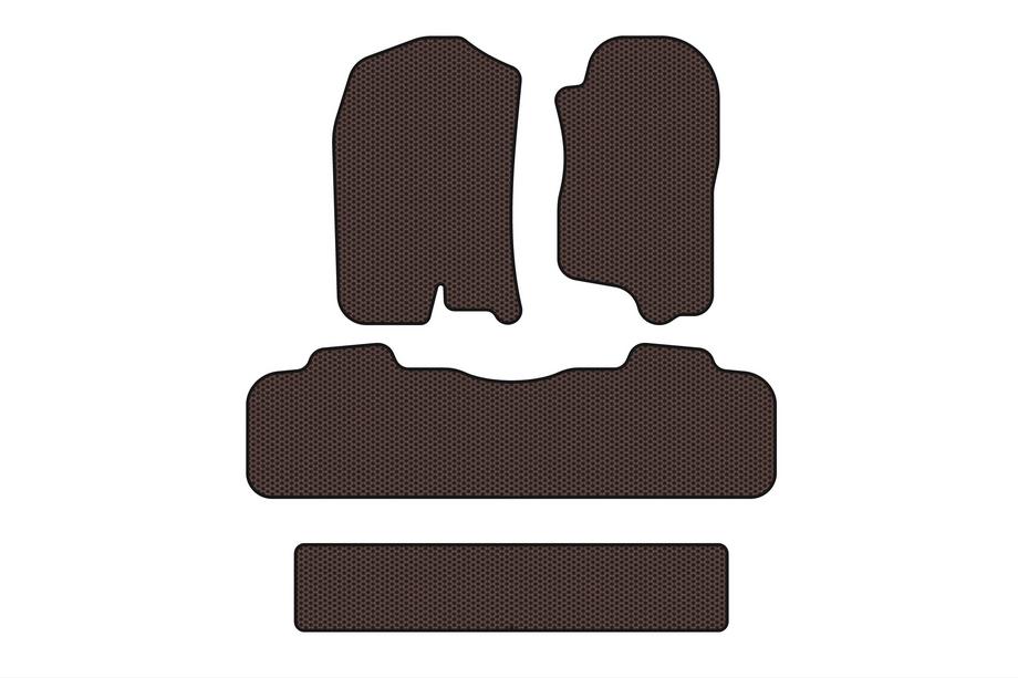 Chevrolet Tahoe 2007–2014 Gumijas salona paklājiņi Carsuit (3 rindas, 2007-2014, brūni) Image