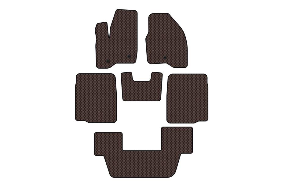 Ford Explorer 2011–2019 Gumijas paklājiņi Carsuit (3 rindas, 2011-2015, brūni) Image