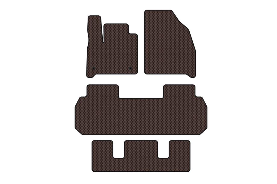 Chevrolet Traverse 2017– Carsuit gumijas paklāji salonam (3 rindas, brūni) Image