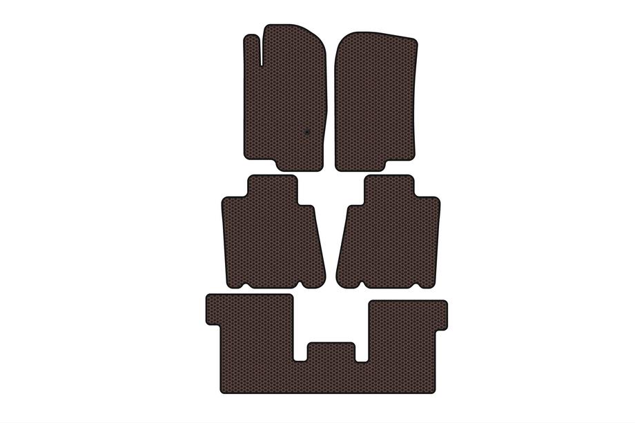 Ford Explorer 2001–2005 Carsuit gumijas paklāji salonam (3 rindas, brūni) Image