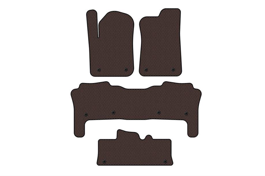 Infiniti QX56 2010–2013 Carsuit gumijas paklāji salonam (3 rindas, brūni) Image