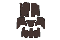 Nissan Pathfinder R51 2005–2014 Gumijas paklājiņi Carsuit V1 (3 rindas, brūni, 2010-2014) foto 1