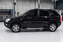 Kia Sportage 2004–2010 Sānu sliekšņi Line (2 gab., alumīnijs) foto 1