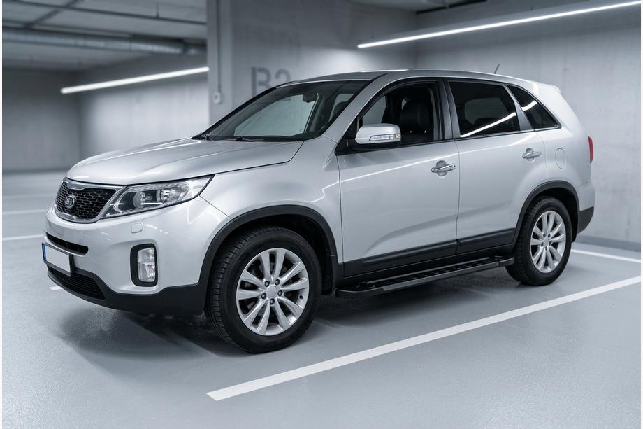 Kia Sorento II XM 2009–2014 Sānu sliekšņi RedLine Black (2 gab., alumīnijs) Image