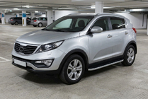 Kia Sportage 2010–2015 Sānu pakāpieni Tayga Grey (2 gab., alumīnijs) foto 1