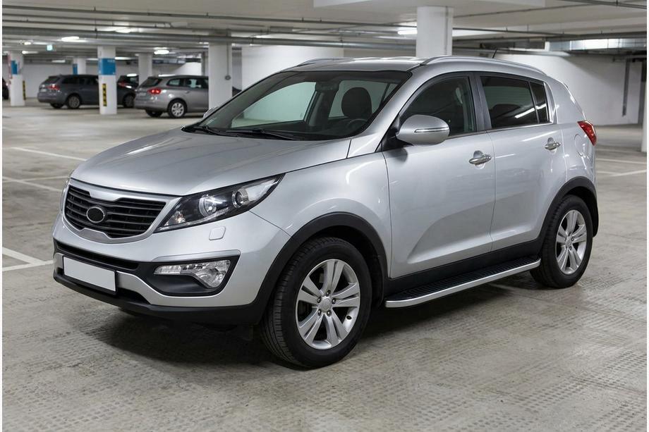 Kia Sportage 2010–2015 Sānu pakāpieni Tayga Grey (2 gab., alumīnijs) Image