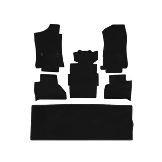 Deluxe tekstila paklājiņi (3 rindas, melni)