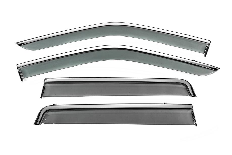 Land Rover Freelander II 2006–2014 Logu vēja deflektori ar hromētu līsti Niken Luxury (4 gab.) Foto 1