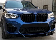 BMW X3 G01 2018– Priekšējā lip uzlika 3D (F97 2018-2022, spīdīgi melna) foto 1