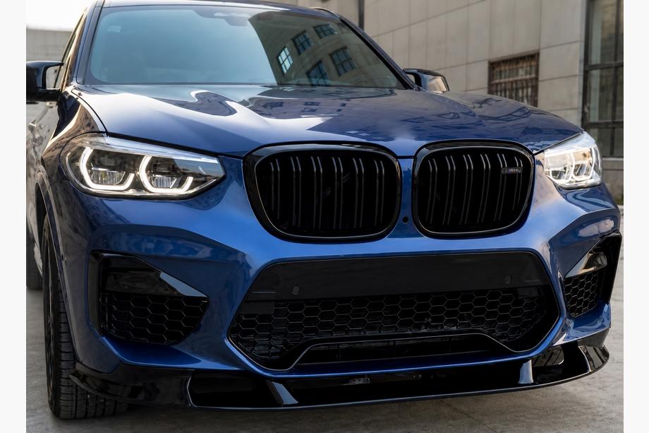 BMW X3 G01 2018– Priekšējā lip uzlika 3D (F97 2018-2022, spīdīgi melna) Foto 1