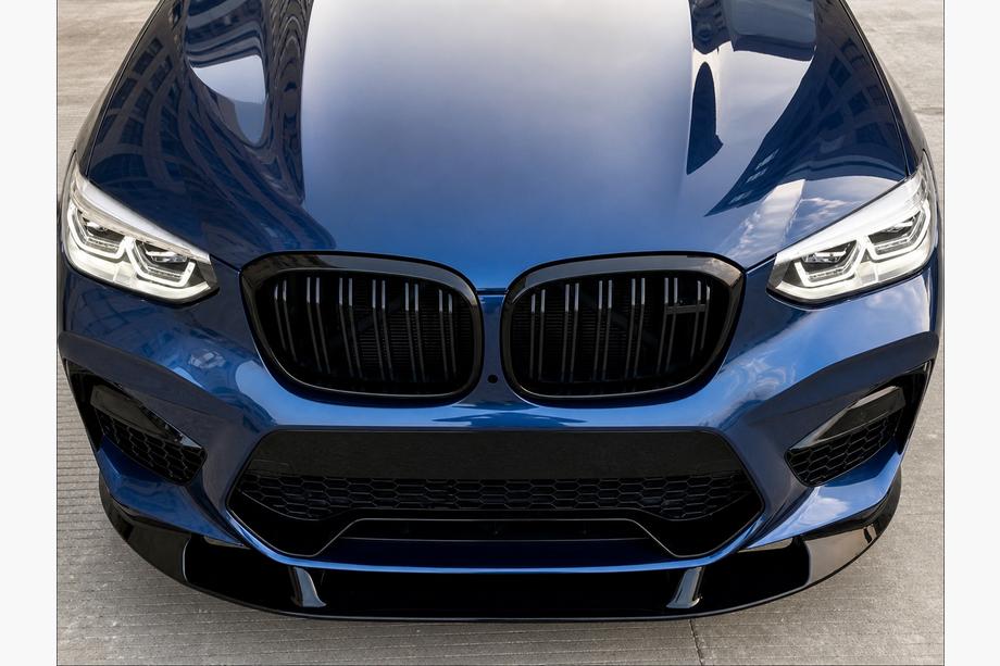 BMW X3 G01 2018– Priekšējā lip uzlika 3D (F97 2018-2022, spīdīgi melna) Foto 2