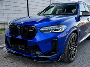 BMW X4 G02 2018– Priekšējā bampera lūpa (F98 2022-2024, spīdīgi melna) foto 1
